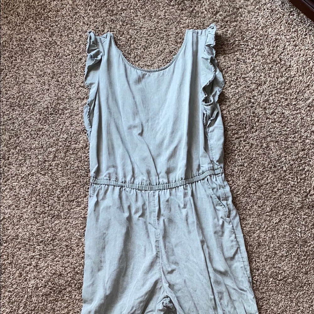 pale army green jumpsuit
